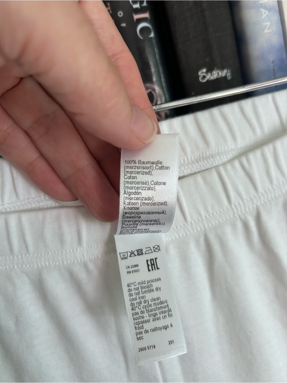 Hanro Moments White Mercerized Cotton Pajama Pants Sz Small Elastic Waist - Picture 5 of 8